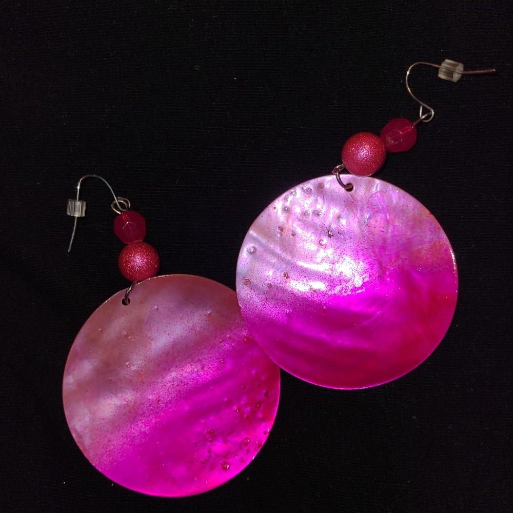 💥Final Price💥 Pink round earrings